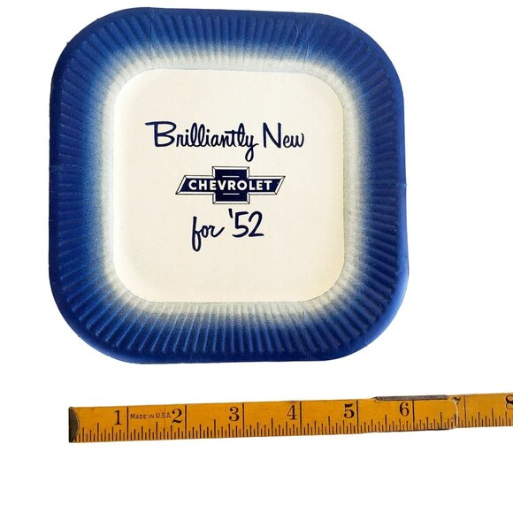 Chevy Advertising Vintage Collectible 1952 Chevrolet Paper Plate - Picture 5 of 8